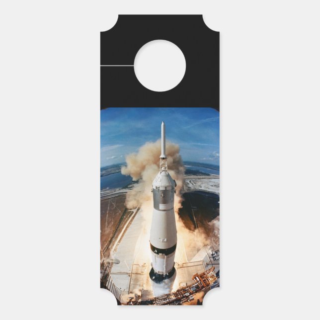 Saturn V Rocket launch 1969 Apollo Spacecraft ドアノブサイン (正面)