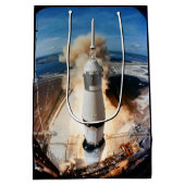 Saturn V Rocket launch 1969 Apollo Spacecraft Medi ミディアムペーパーバッグ (裏面)