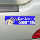 Saturnaliaのバンパーステッカーの土星を保って下さい バンパーステッカー (車上)