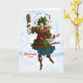 SaturnaliaのBacchanteの挨拶状 カード (黄色い花)