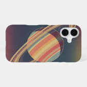 Saturne Stylisée Vintage iPhone 16ケース (裏面横)