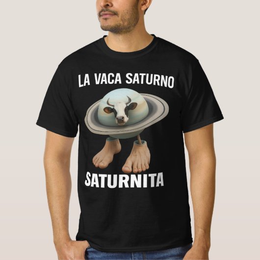 Saturnita La Vaca Saturno Italian Brainrot Birthda Tシャツ (正面)
