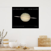 Saturns Moons Transit Astronomy Poster ポスター (キッチン)