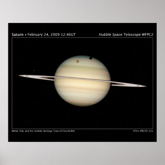 Saturns Moons Transit Astronomy Poster ポスター (正面)