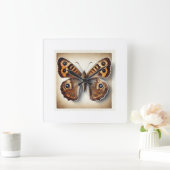 Satyr Butterfly in Natural Harmony 071124IREF231 - スクエア壁時計 (ホーム)
