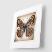 Satyr Butterfly in Natural Harmony 071124IREF231 - スクエア壁時計 (傾斜)