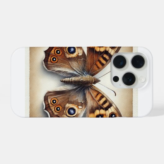 Satyr Butterfly in Natural Harmony 071124IREF231 - iPhoneケース (裏面横)