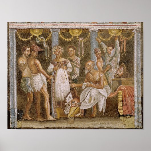 Satyr, c.62-79 AD遊のリハーサルを行う俳優 ポスター (正面)