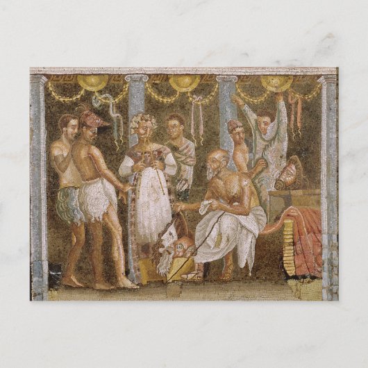 Satyr, c.62-79 AD遊のリハーサルを行う俳優 ポストカード (正面)