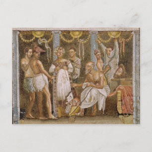 Satyr, c.62-79 AD遊のリハーサルを行う俳優 ポストカード