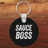 Sauce Boss Chef Bbq Cook Food Humorousa  キーホルダー (正面)