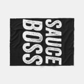 Sauce Boss Chef Bbq Cook Food Humorousa  フリースブランケット (正面(横))