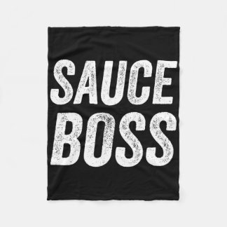 Sauce Boss Chef Bbq Cook Food Humorousa  フリースブランケット