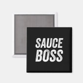 Sauce Boss Chef Bbq Cook Food Humorousa  マグネット (正面/裏面)