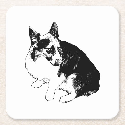 Saucer Sentinel スクエアペーパーコースター (正面)