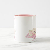 sauceyのゆで団子のマグを浸すこと ツートーンマグカップ (中央)