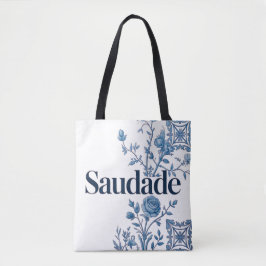 Saudade Portuguese Tote Bag – Blue Azulejo Floral  トートバッグ