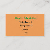 Saúde e nutrição 名刺 (裏面)