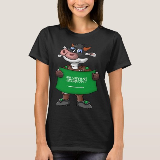 Saudi Arabia Cow Fan Tシャツ (正面)