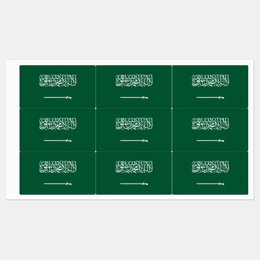 Saudi Arabia Flag ラベル (シート)