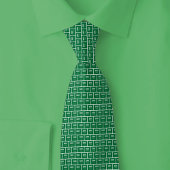 Saudi Arabia Flag Brick Pattern ネクタイ