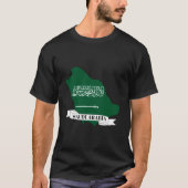 saudi arabia flag map tシャツ (正面)