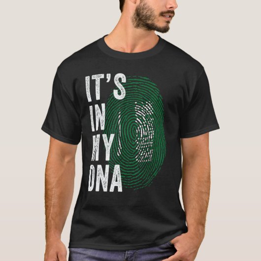 Saudi Arabia It's In My DNA Saudi Fingerprint Saud Tシャツ (正面)