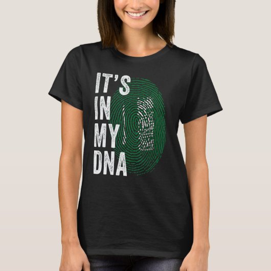 Saudi Arabia It's In My DNA Saudi Fingerprint Saud Tシャツ (正面)