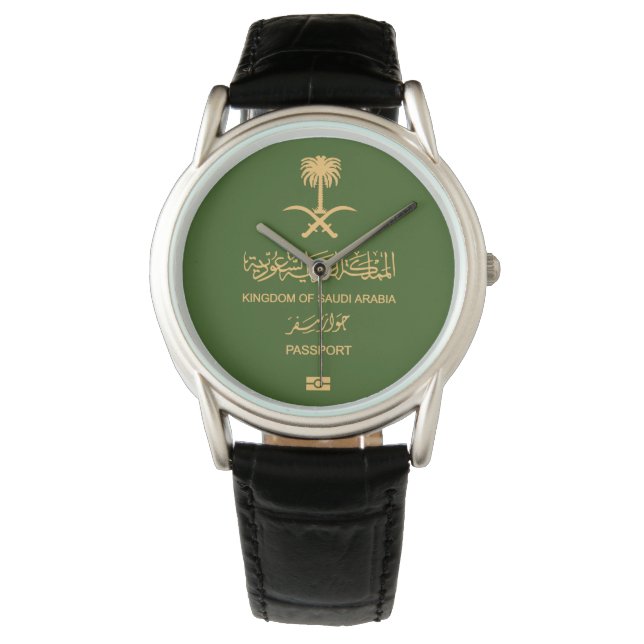 Saudi Arabia passport wristwatch 腕時計 (正面)