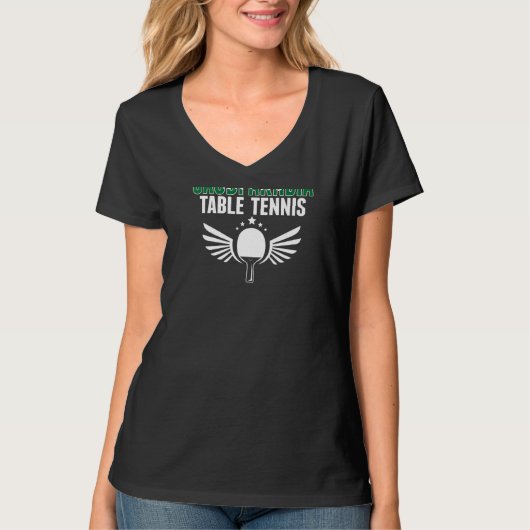Saudi Arabia Table Tennis  Support Saudi Ping Pong Tシャツ (正面)