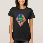Saudi Arabian Blood Inside Me Saudi Arabia Flag Tシャツ (正面)