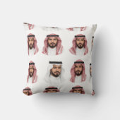 Saudi Arabian Men Portrait Pattern クッション (正面)
