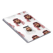 Saudi Arabian Men Portrait Pattern ノートブック (右側)