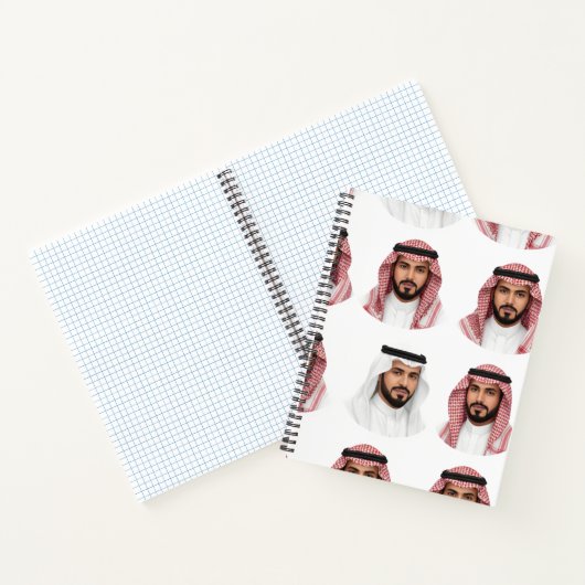 Saudi Arabian Men Portrait Pattern ノートブック (内部)