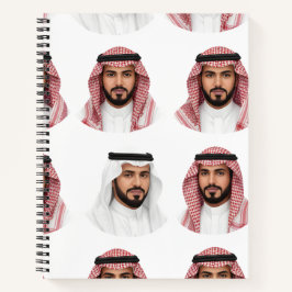 Saudi Arabian Men Portrait Pattern ノートブック