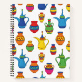 Saudi Arabian Pottery & Dallah Pattern ノートブック (正面)
