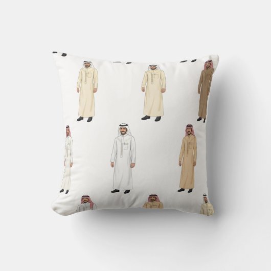 Saudi Heritage Men’s Thobe クッション (正面)
