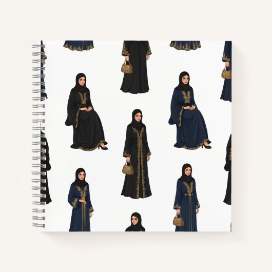 Saudi Women in  Abayas ノートブック (正面)