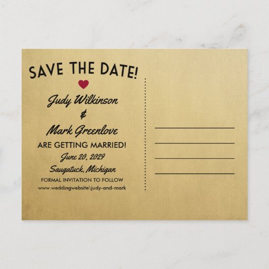 Saugatuck Michigan日付ヴィンテージを保存航海の 案内ポストカード (裏面)