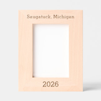 Saugatuck Michigan - Laser Engraved Frame レーザー彫刻フレーム
