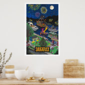 Saugatuck (Night)大ポスター ポスター (キッチン)