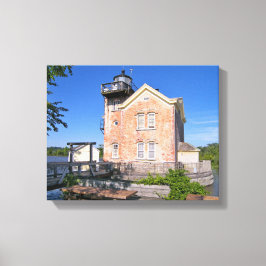 Saugerties Light house, Hudson River New York キャンバスプリント