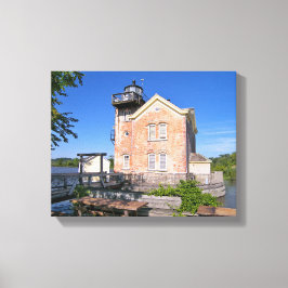 Saugerties Light house, Hudson River New York キャンバスプリント