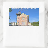 Saugerties Light house, Hudson River New York 長方形シール (バッグ)