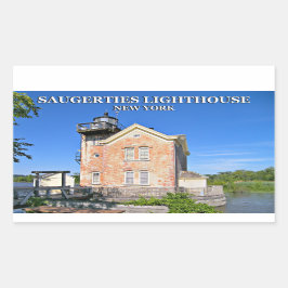 Saugerties Light house, Hudson River New York 長方形シール