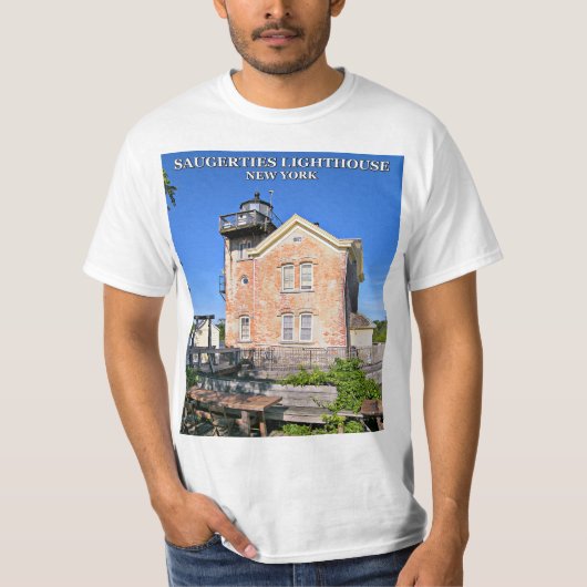 Saugerties Light house, Hudson River New York Tシャツ (正面)