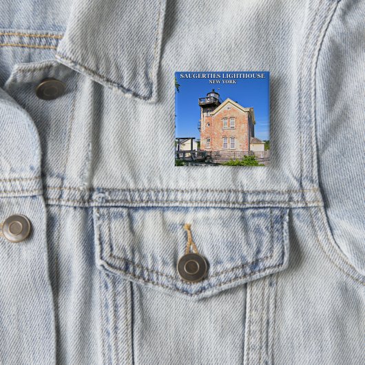 Saugerties Light house, New York Pin On Button 缶バッジ (インサイチュ)