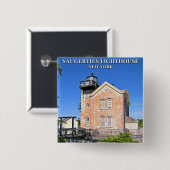 Saugerties Light house, New York Pin On Button 缶バッジ (正面&裏面)