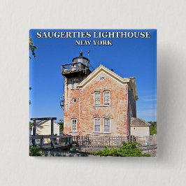 Saugerties Light house, New York Pin On Button 缶バッジ