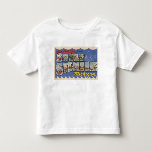 Sault Ste。 Marie、ミシガン州-大きい手紙 トドラーTシャツ (正面)